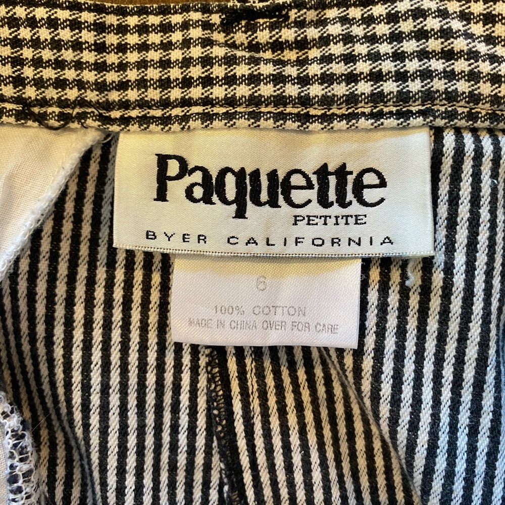 Vintage Paquette Checkered Straight Leg Trousers